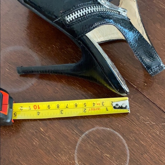 Michael Kors Black Patent Leather Heels with Zip - Picture 4 of 4